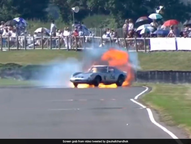 India’s Ex-F1 Driver Karun Chandhok Survives ‘Scary Moment’ As Car Catches Fire During Race. Watch
