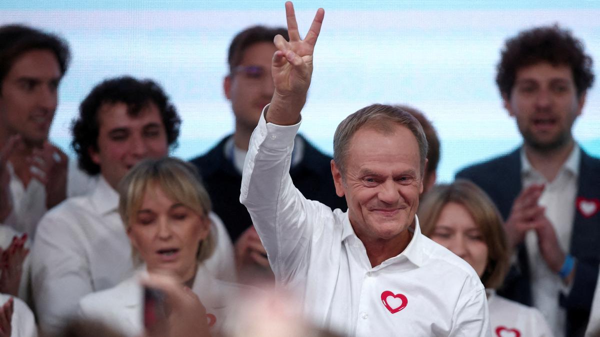 Poland’s pro-EU opposition tipped to win election with record turnout