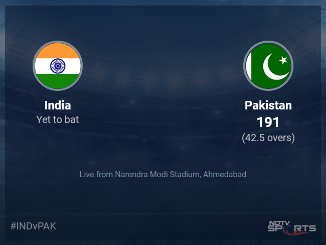 India vs Pakistan live score over Match 12 ODI 41 45 updates