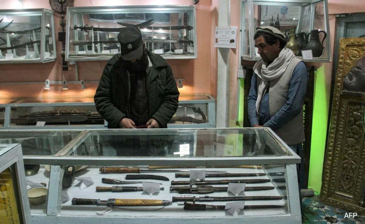 Taliban Displays Rocket Launchers, Bombs Next To Artefacts In Afghan Museum