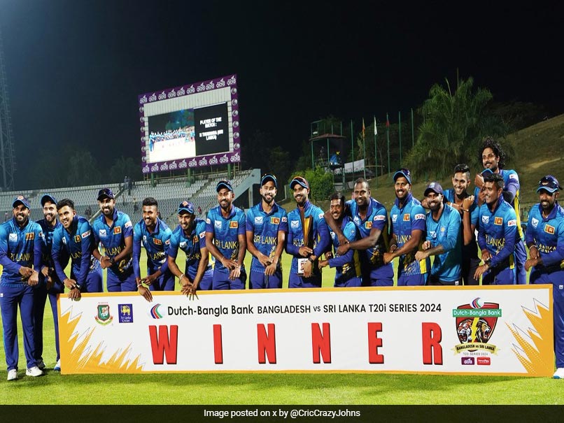 Sri Lanka Players’ ‘Timed Out’ Celebration After Series Win Over Bangladesh