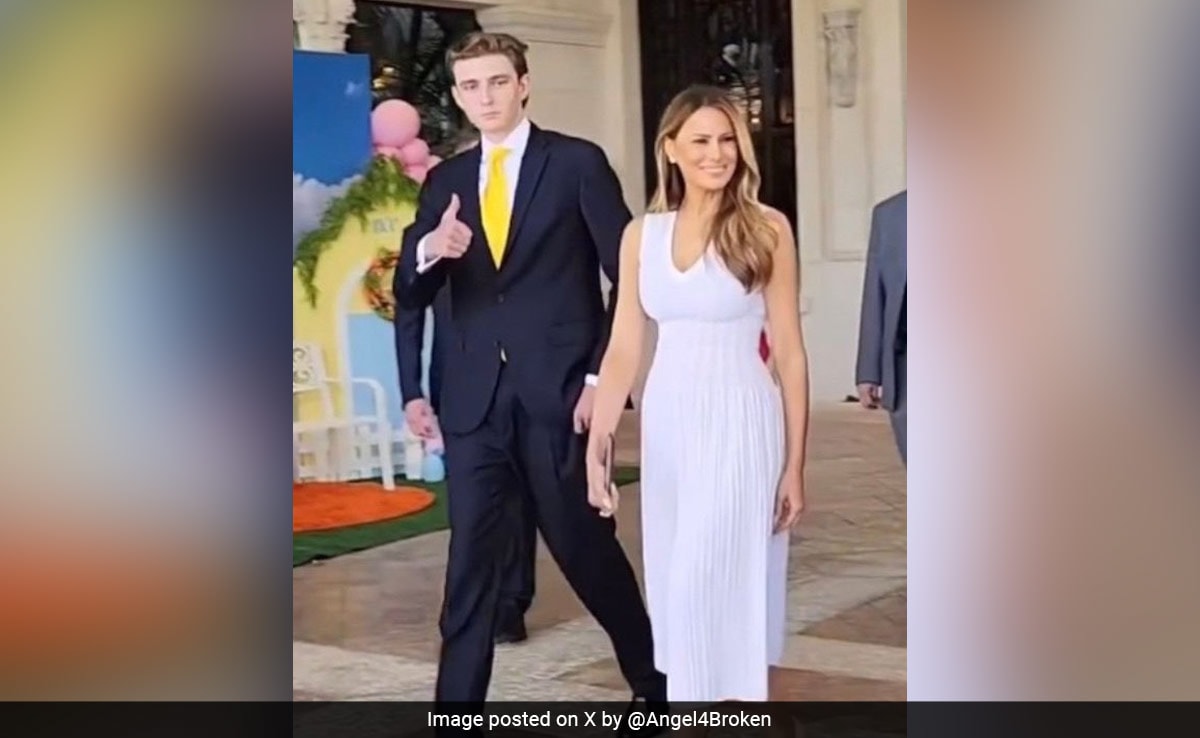 Donald Trump’s Youngest Son Barron Makes Rare Appearance With Family, Video Viral