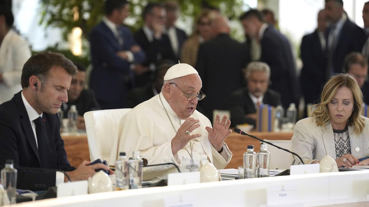 Pope Francis calls at G7 for ban on ‘lethal autonomous weapons’