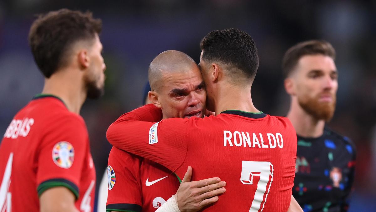 Cristiano Ronaldo comforts disconsolate Pepe as Portugal makes cruel exit at Euro 2024