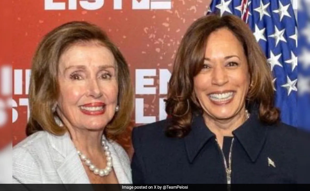 US Ex-Speaker Nancy Pelosi Endorses Kamala Harris For US Presidential Polls