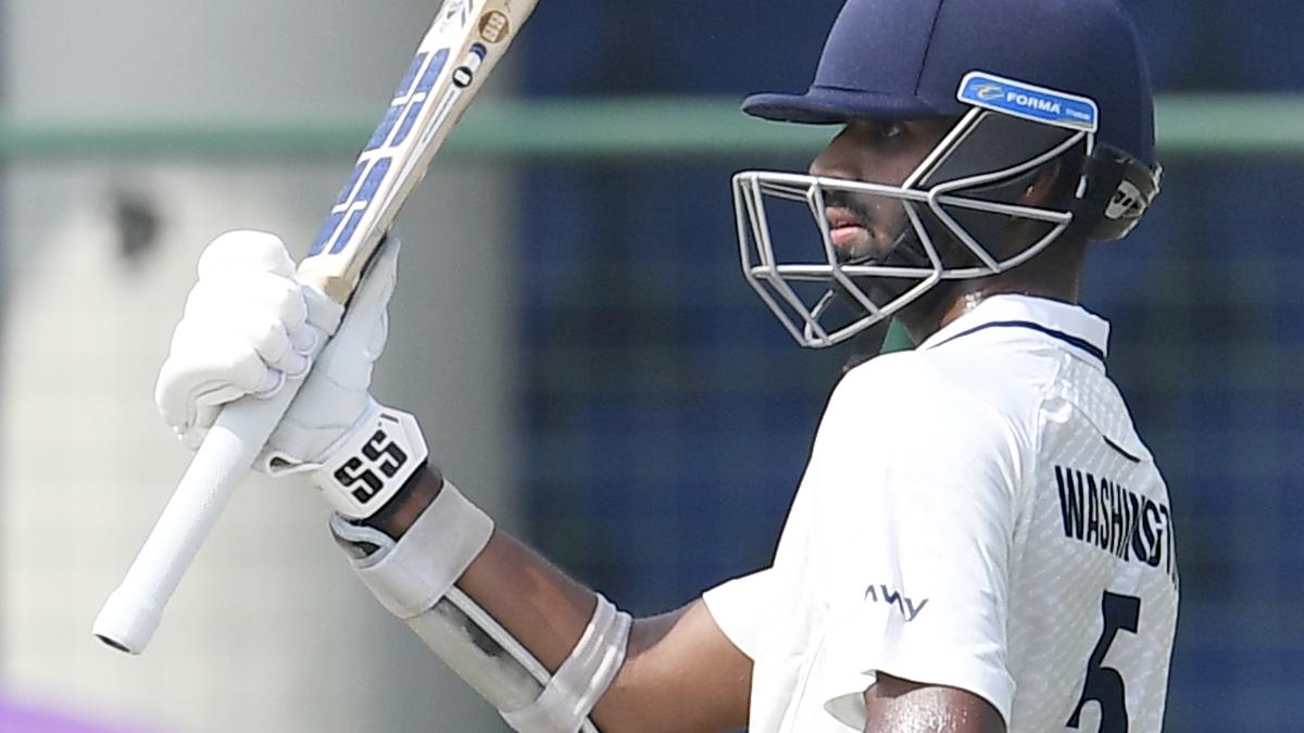 Washington, Pradosh tons lift Tamil Nadu to record total against Delhi