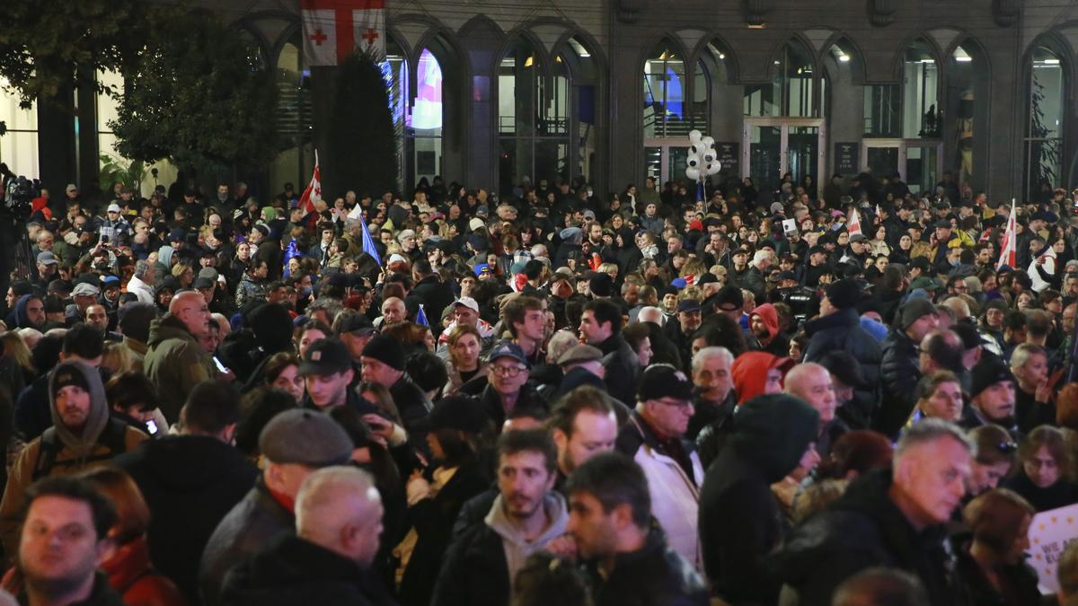 Thousands rally in Georgia to question the vote and demand a new election