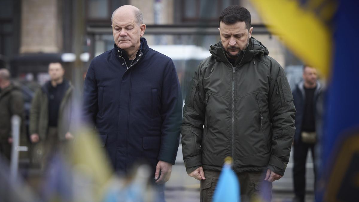 German Chancellor Olaf Scholz is in Ukraine for his first visit in 2.5 years