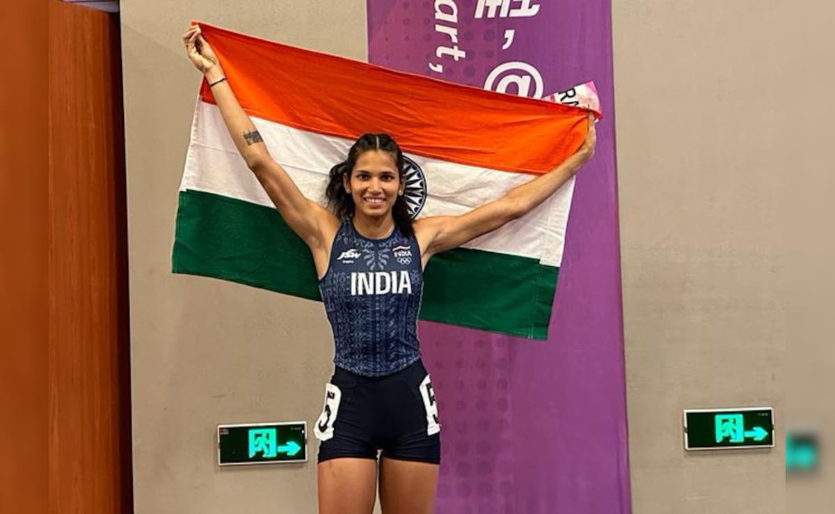 Jyothi Yarraji Clinches 60m Hurdles Gold With National Record Time Of 8.04 Seconds