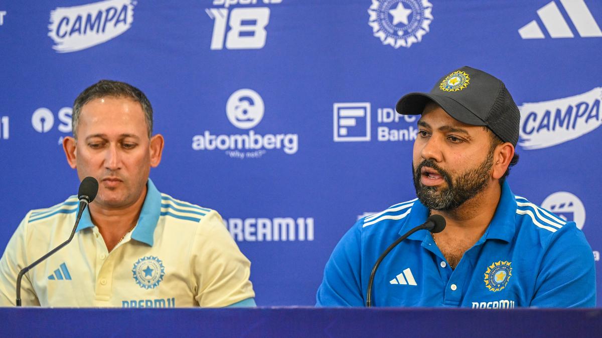 ICC Champions Trophy 2025 India squad announcement
: BCCI chairman of selectors Ajit Agarkar and captain Rohit Sharma announces the 15-man squad