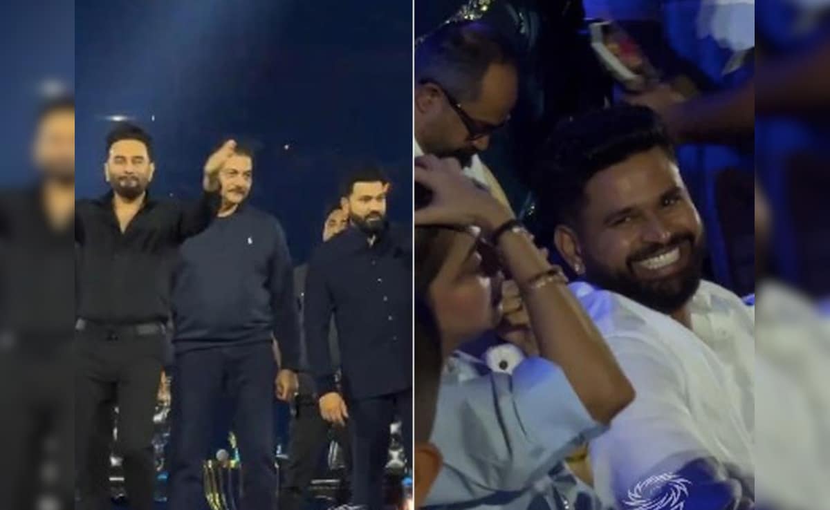 Rohit Sharma Calls Shreyas Iyer To Dance On Stage, Here’s How The Batter Reacts. Watch