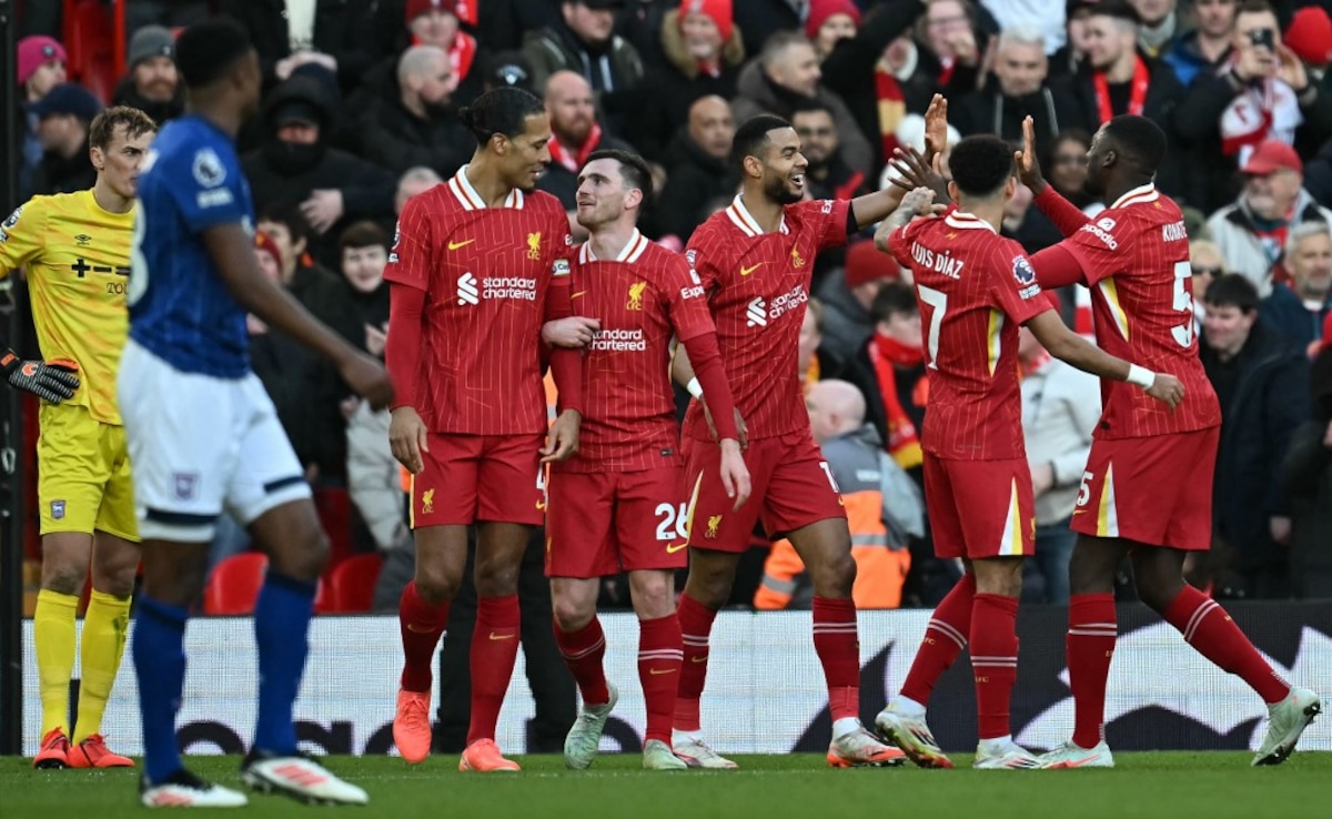 Cody Gakpo Double Helps Liverpool Thrash Struggling Ipswich In Premier League