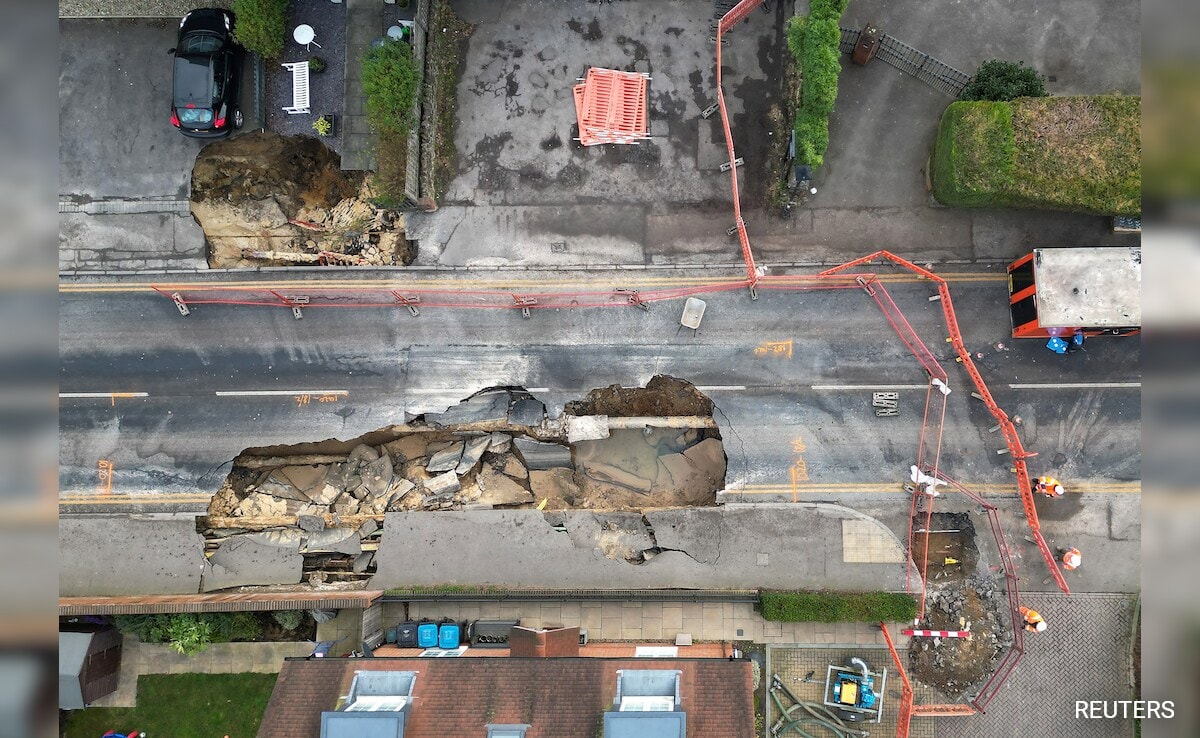 Large Sinkhole Appears In England Village, Dozens Evacuated