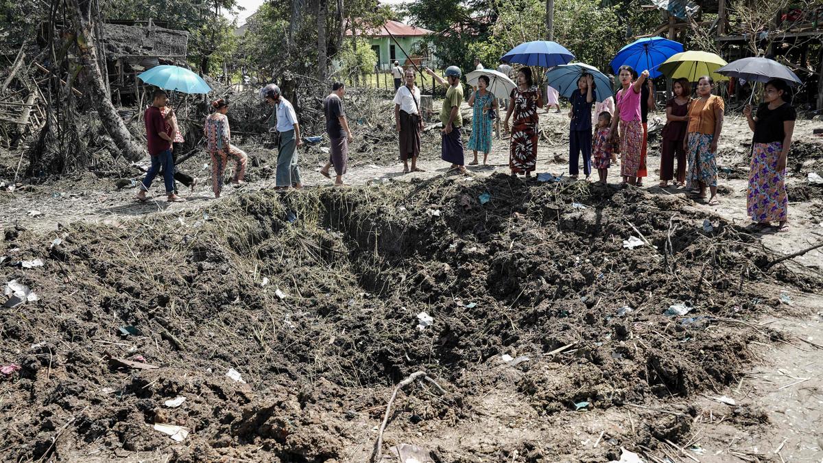 Residents of hunger-racked Myanmar region say junta air strike kills 12