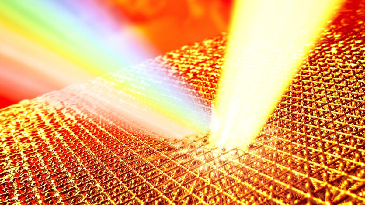 Gold superheated far beyond its melting point can stay solid