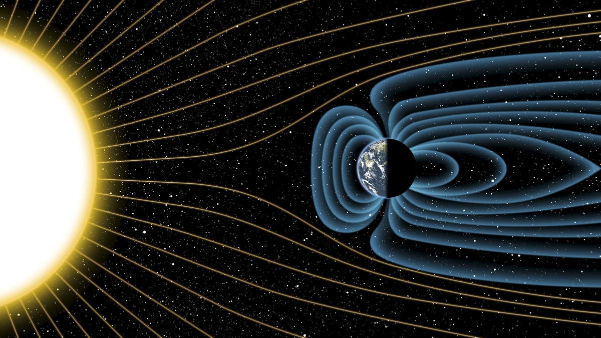 Why does the earth’s magnetic field have ‘weak spots’?