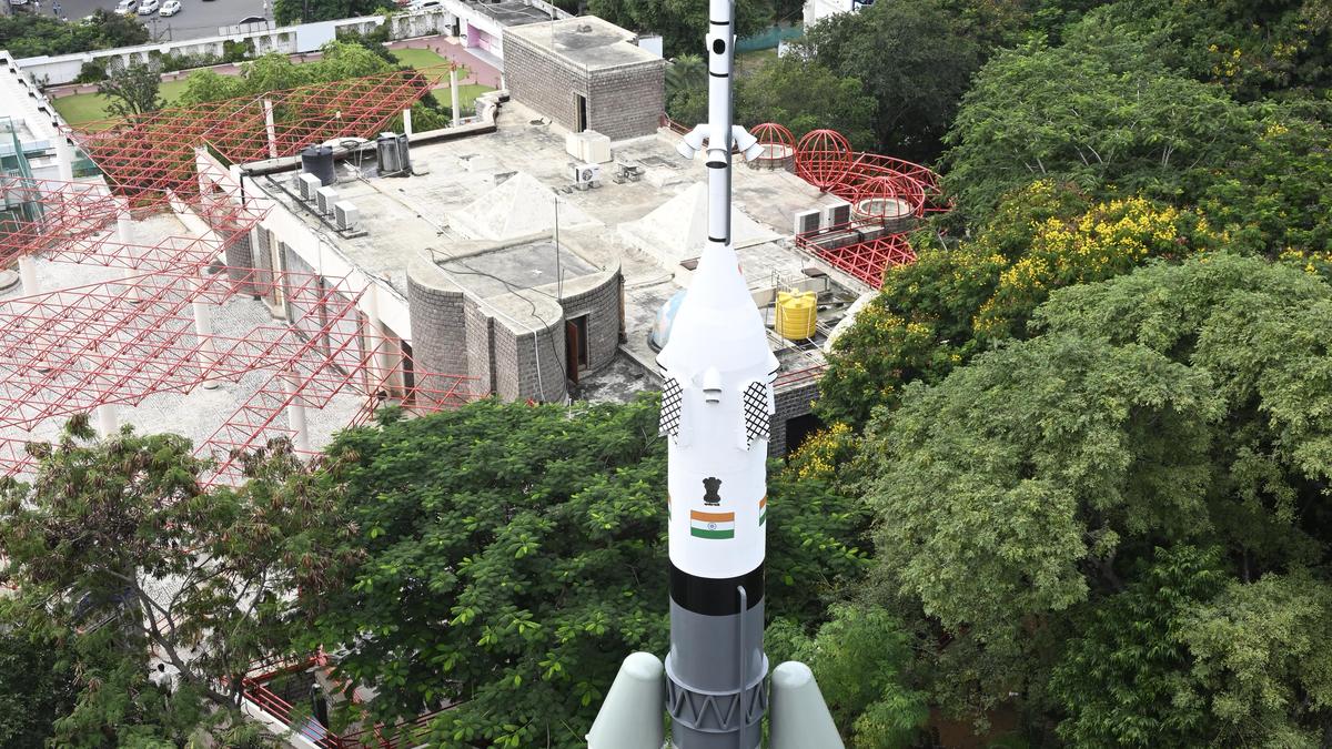 65-ft-tall Gaganyaan launch vehicle model unveiled at Birla Science Centre