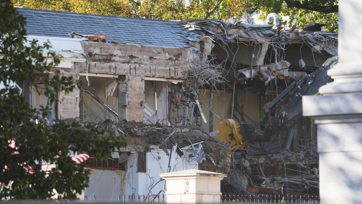 White House starts demolishing part of East Wing to build Trump’s ballroom
