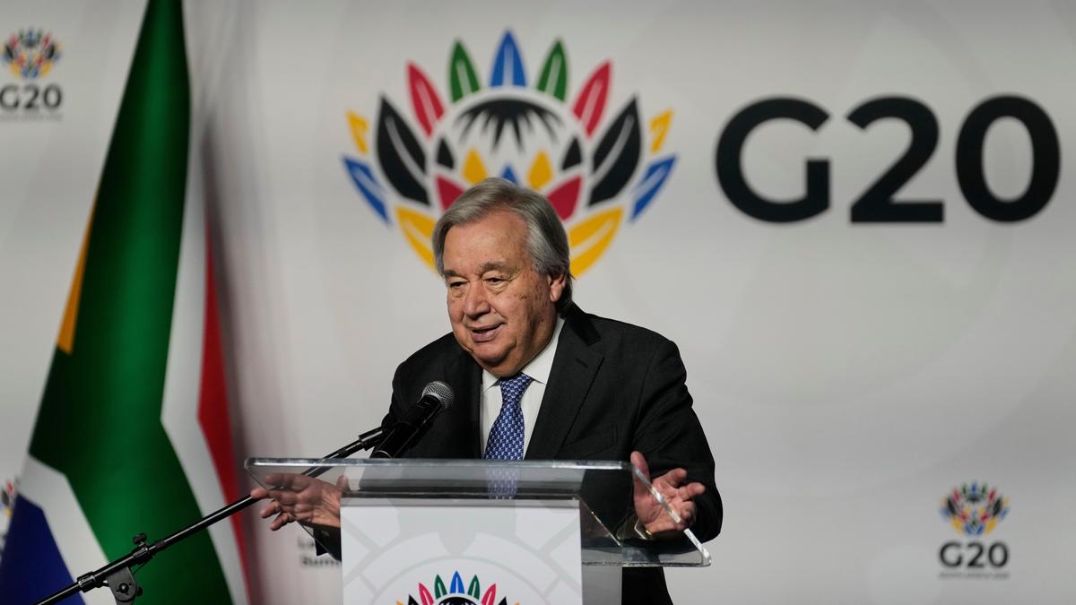 U.N. chief Guterres urges G20 to use power to ease global suffering