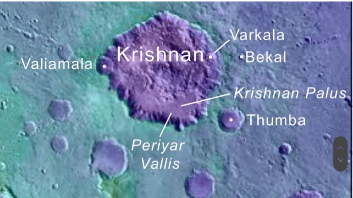 Names proposed by Kerala-based researchers approved for Martian landforms