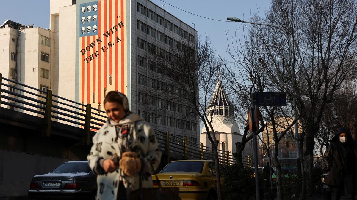 Iran unveils mural warning of retaliation if U.S. conducts a military strike