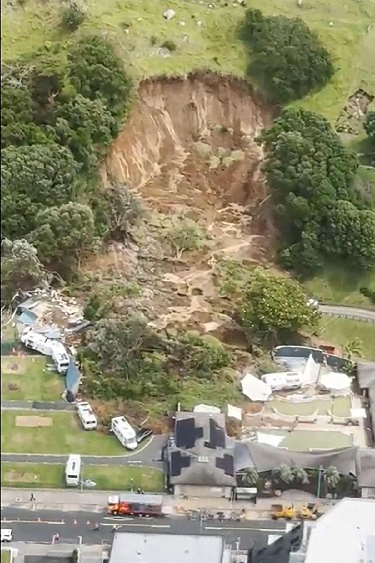 Watch: Landslides hit New Zealand’s Mount Maunganui