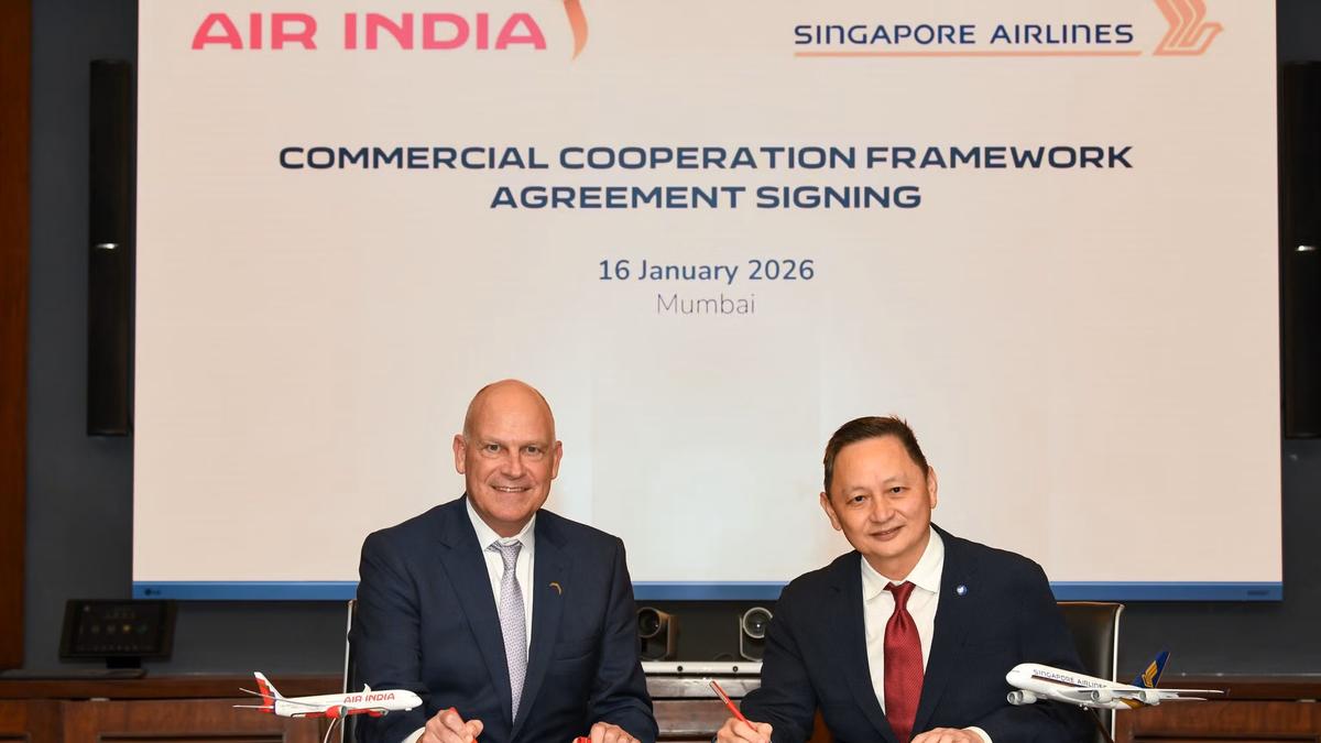 Air India, Singapore Airlines sign deal to offer air travellers more routes, easier connections