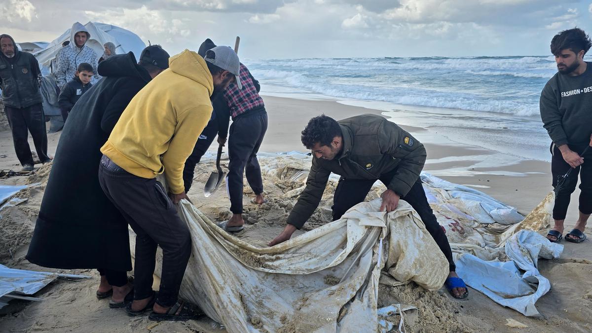 Young Palestinian boy drowns in muddy water flooding his Gaza tent camp, UN says