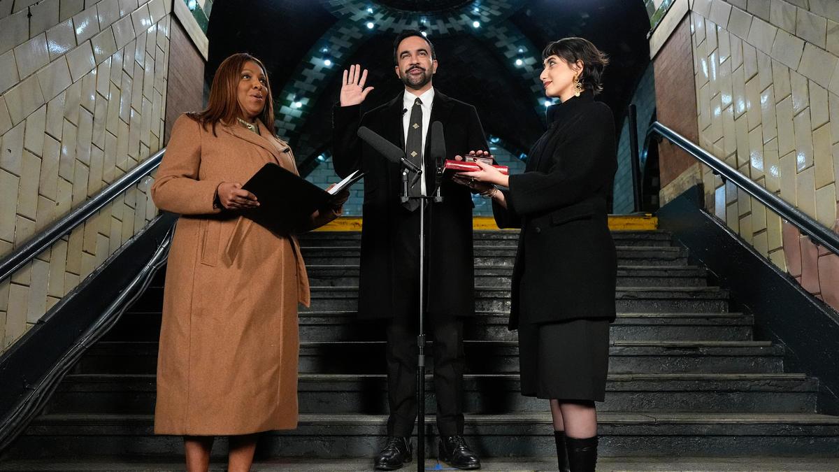 Zohran Mamdani sworn in as New York City mayor at historic subway station