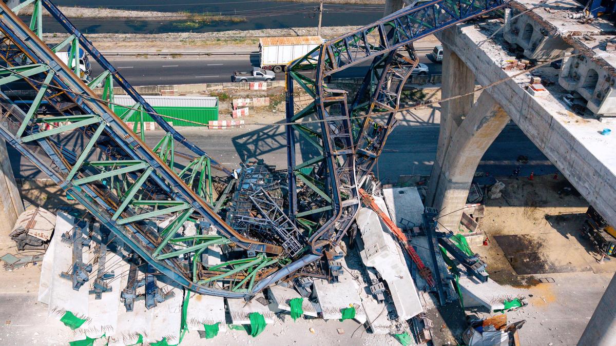 Another crane collapses in Thailand killing 2 people, police say