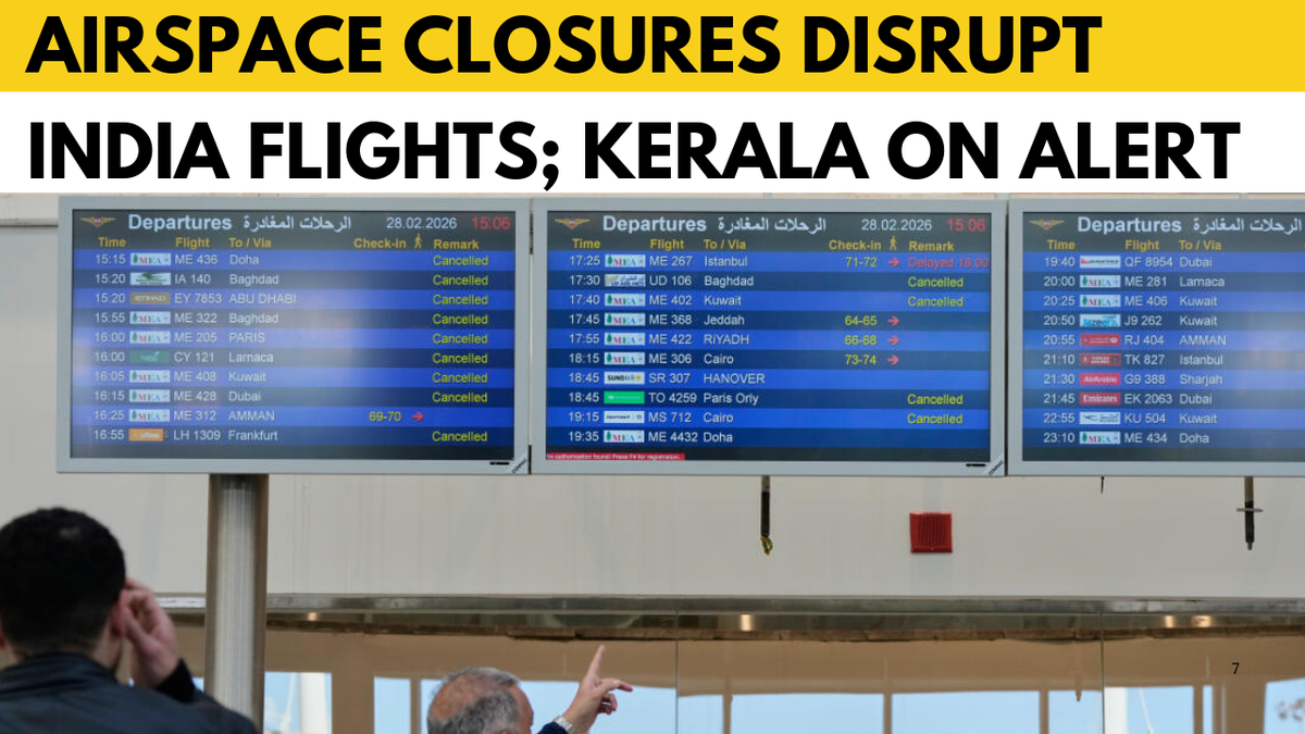 Watch: West Asia Tensions: Flights cancelled across India, Kerala on high alert