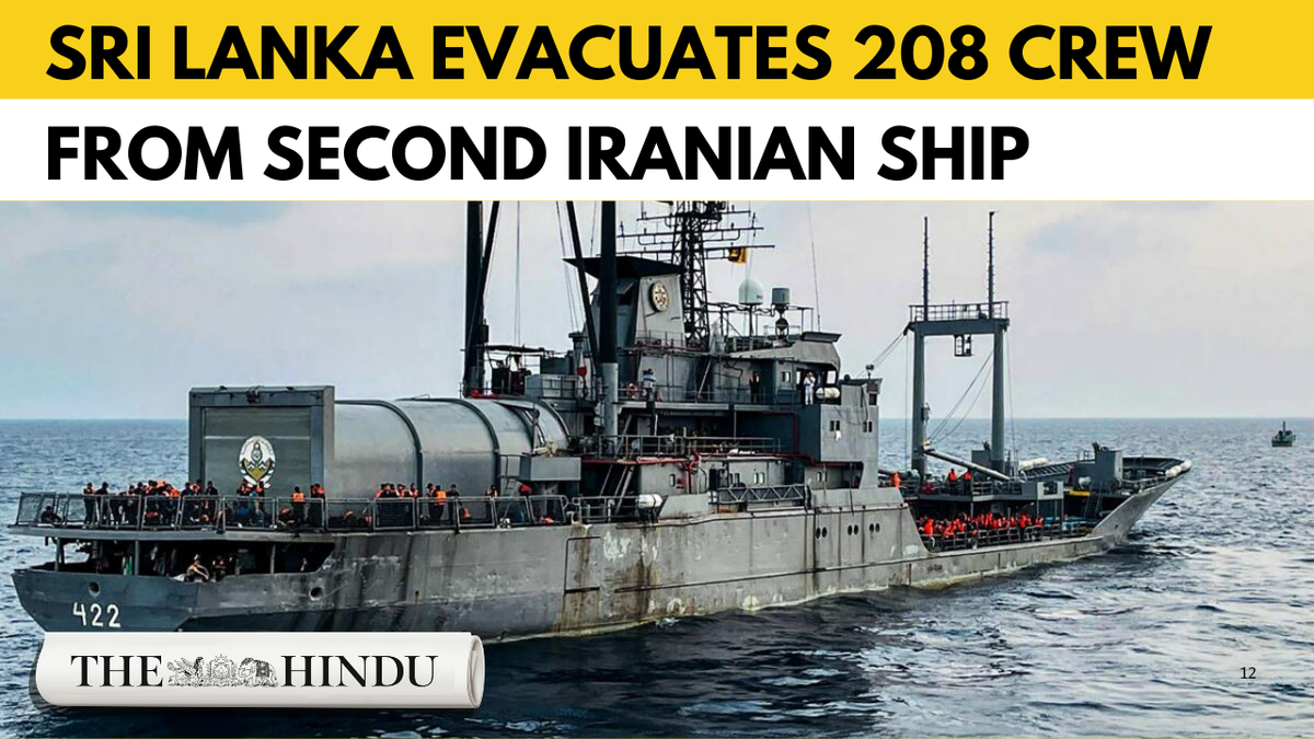 Watch: Sri Lanka evacuates 208 crew from second Iranian ship
