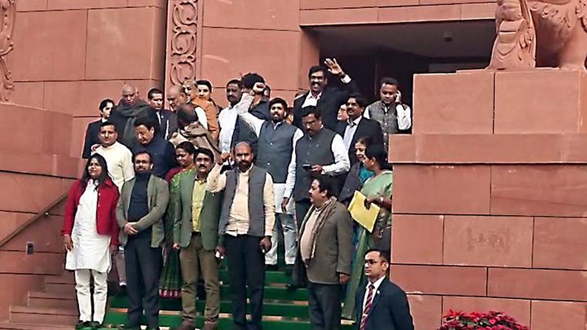 Tensions escalate in Rajya Sabha over Rahul issue, Opposition stages walkout