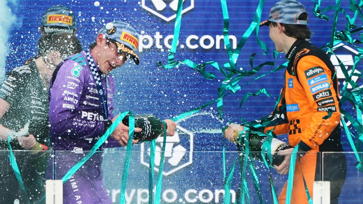 Antonelli takes third win a row for Mercedes to stretch F1 lead in Miami