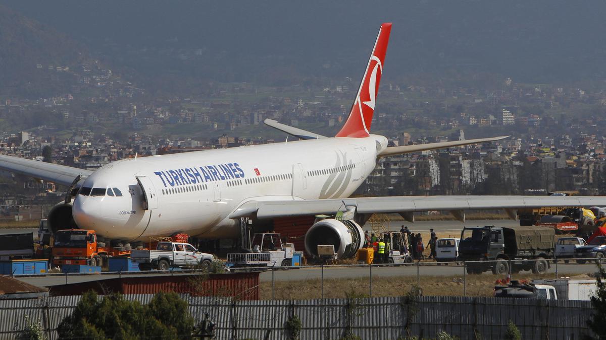 Turkish Airlines jet catches fire while landing at Nepal’s main airport; all passengers safe