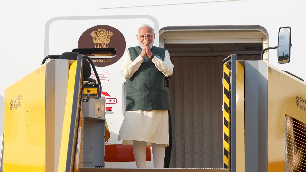 PM Modi in Norway: PM Modi emplanes for Oslo