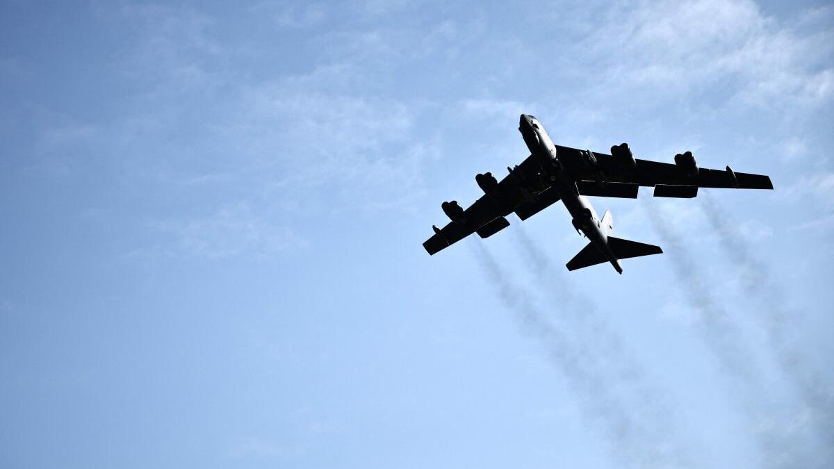 What is the B-52 bomber that crashed at a U.S. air base in California?
