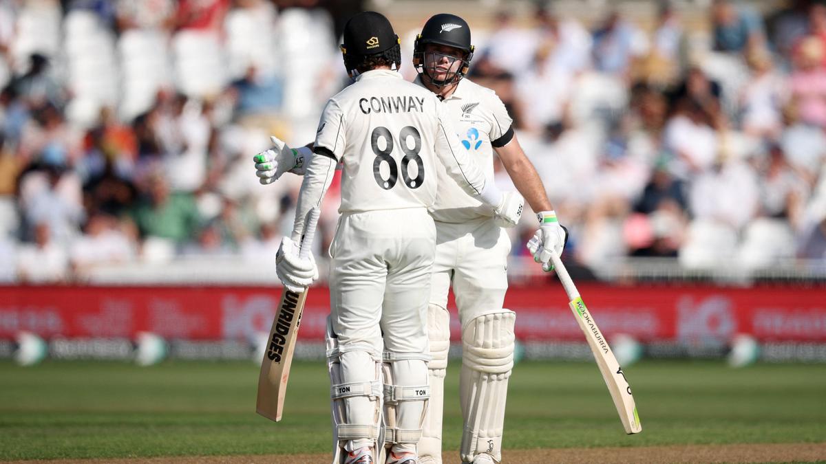 Century-maker Latham and Conway hurt England as New Zealand racks up 213-0 on Day 1 of deciding Test