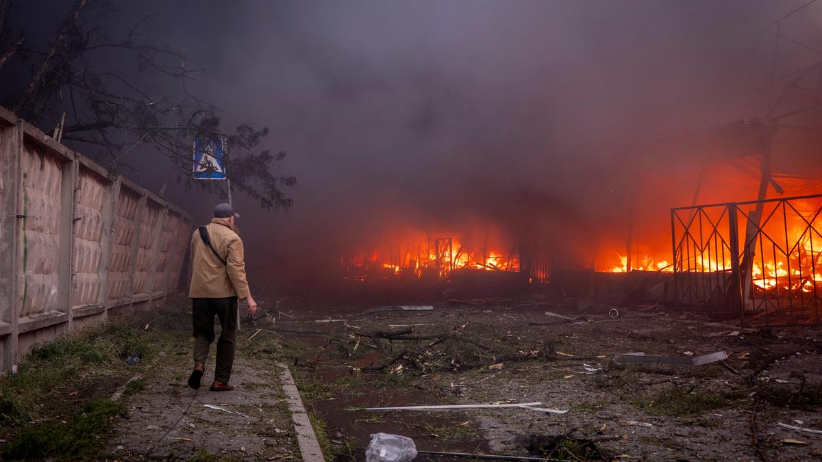 Russia says carried out ‘massive strike’ on military sites in Kyiv