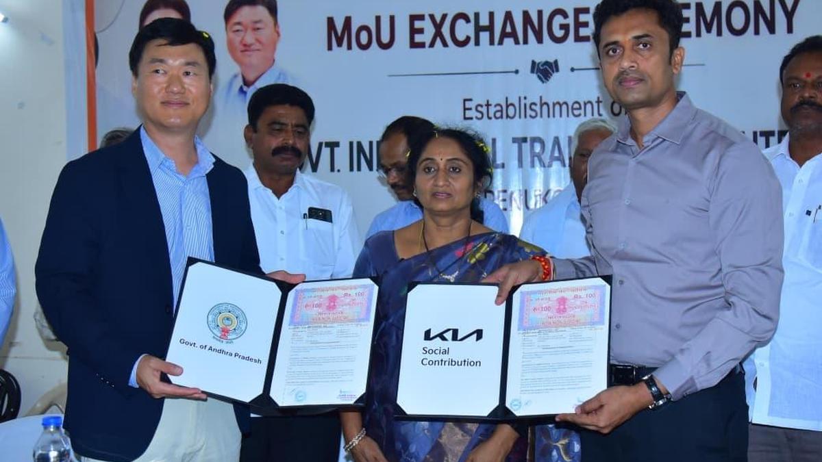 A.P. government, Kia Motors sign MoU for ₹12 crore ITI project in Penukonda