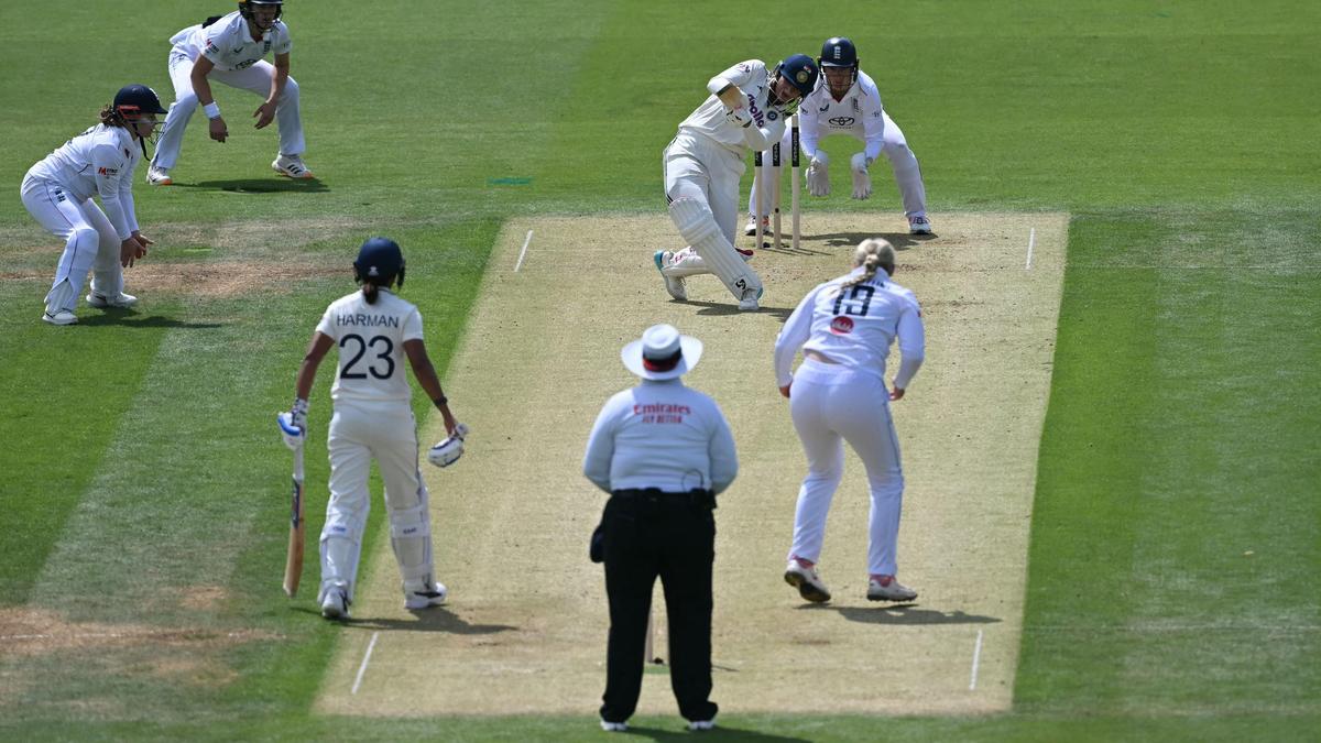 Mandhana’s 56 not out carries India women to 122/3 against England at lunch