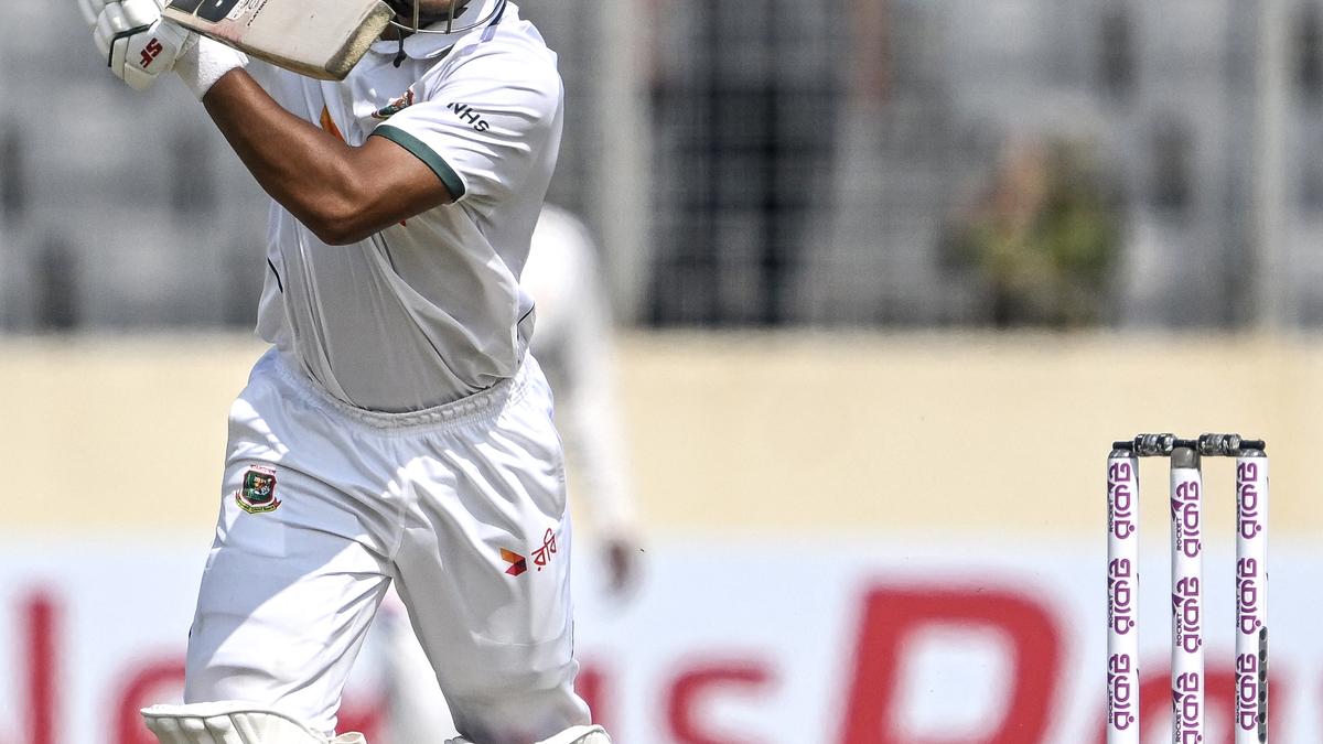 Shanto hits century as Bangladesh reaches 301-4 at stumps against Pakistan