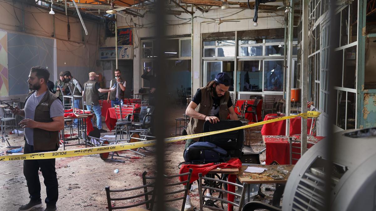 At least nine killed as explosive device goes off in cafe in Syria’s Damascus