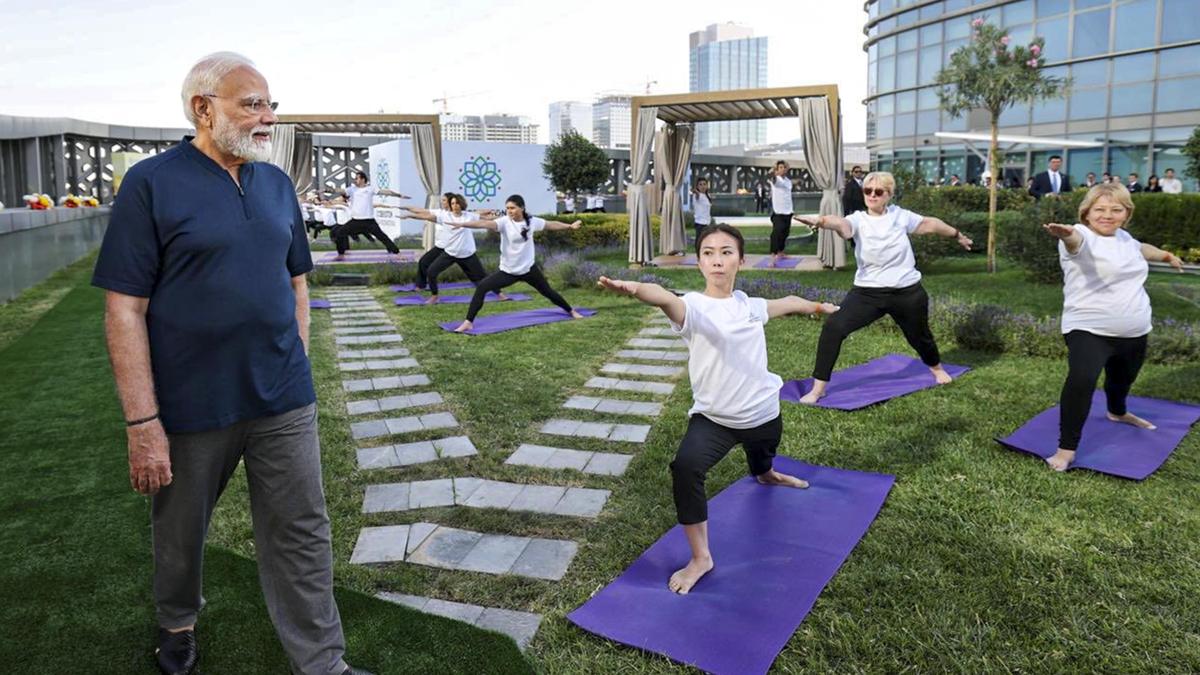 PM Modi joins yoga session in Uzbekistan
