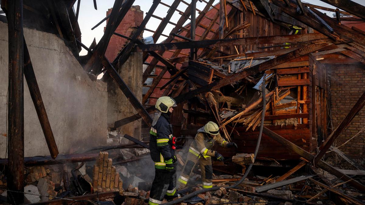 Russia’s ballistic missile, jet-propelled drone blitz keeps Kyiv on edge