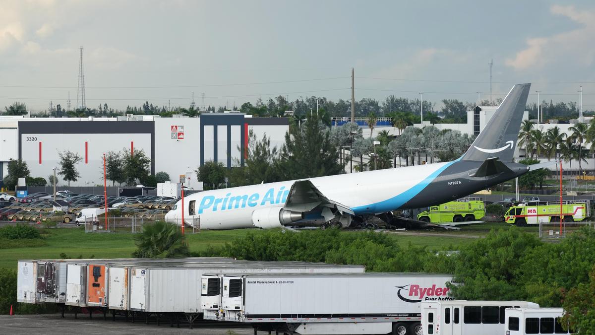 At least five dead after Amazon cargo plane barreled off runway at Miami airport