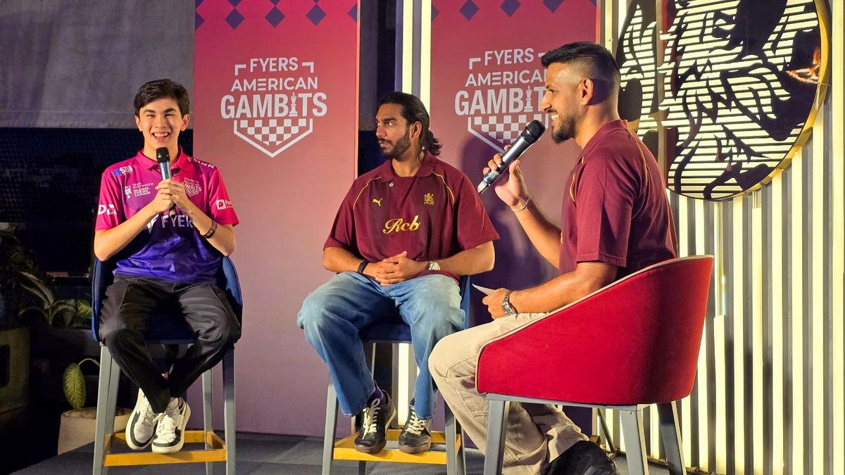 In a sporting crossover, Venkatesh and Sindarov play a game of chess