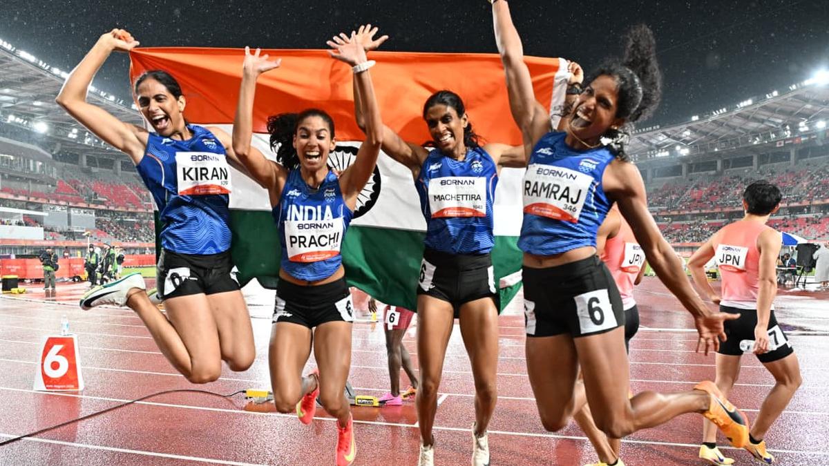 Asian Games 2026: India wins first athletics gold with top podium finish in women 4x400m relay