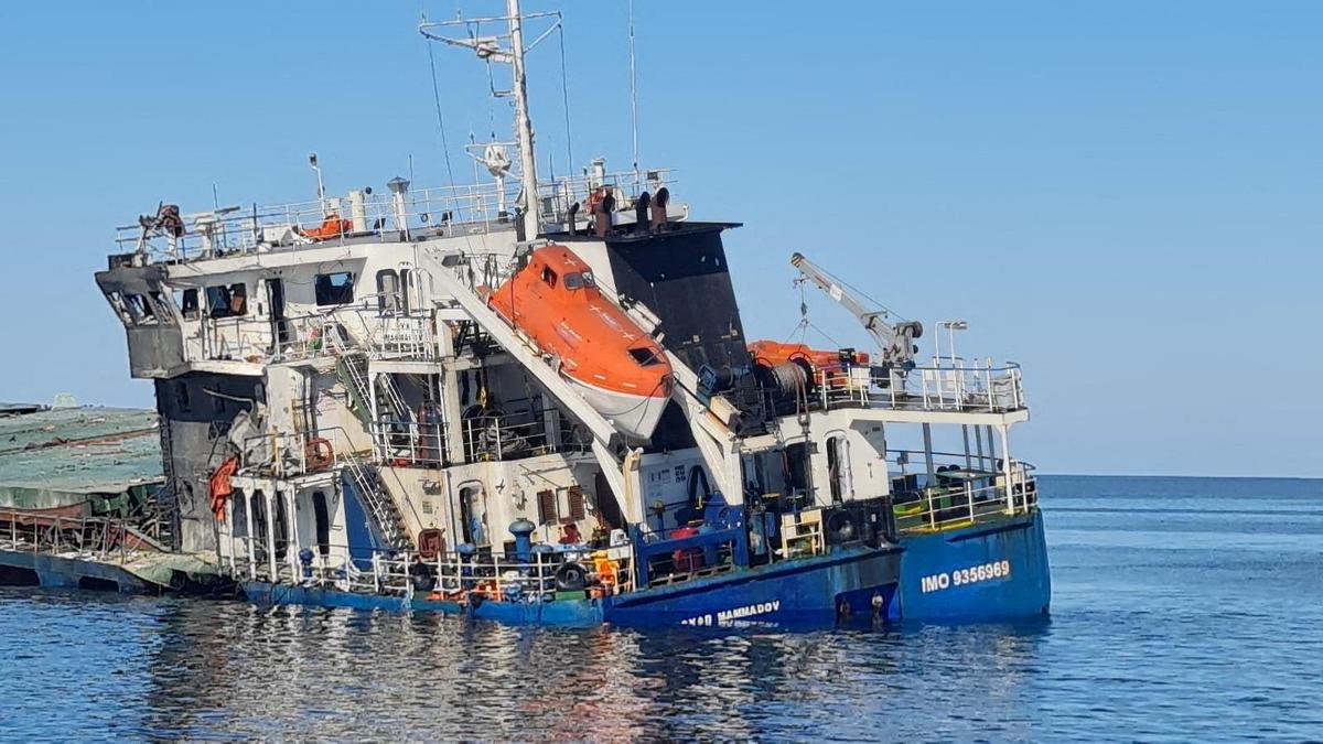 Two dead after ship catches fire, sinks in Black Sea