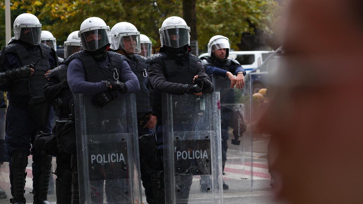 Albanian lawmakers scuffle in parliament as protests continue